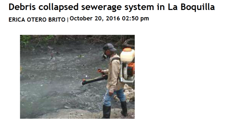 Debris Collapsed Sewer System In La Boquilla